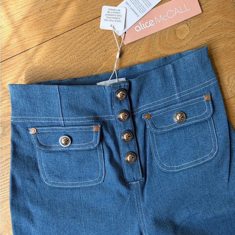 NWT RARE Alice McCall Woodstock Wide Leg Denim - Picture 10 of 16